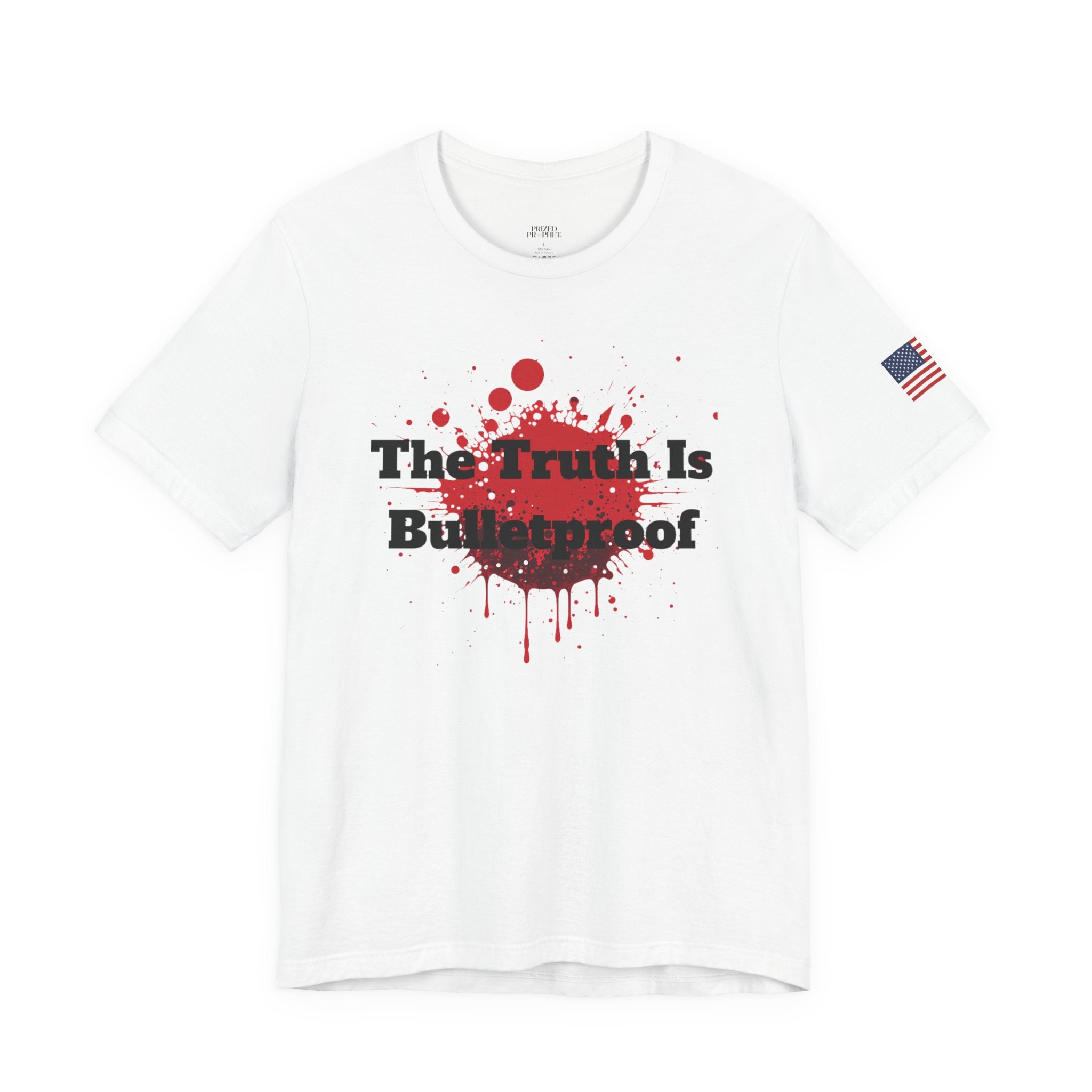 Bulletproof Truth Tee | Unisex Short Sleeve Shirt, Graphic Tee, Military Style, Patriotic Apparel, Gift for Veterans