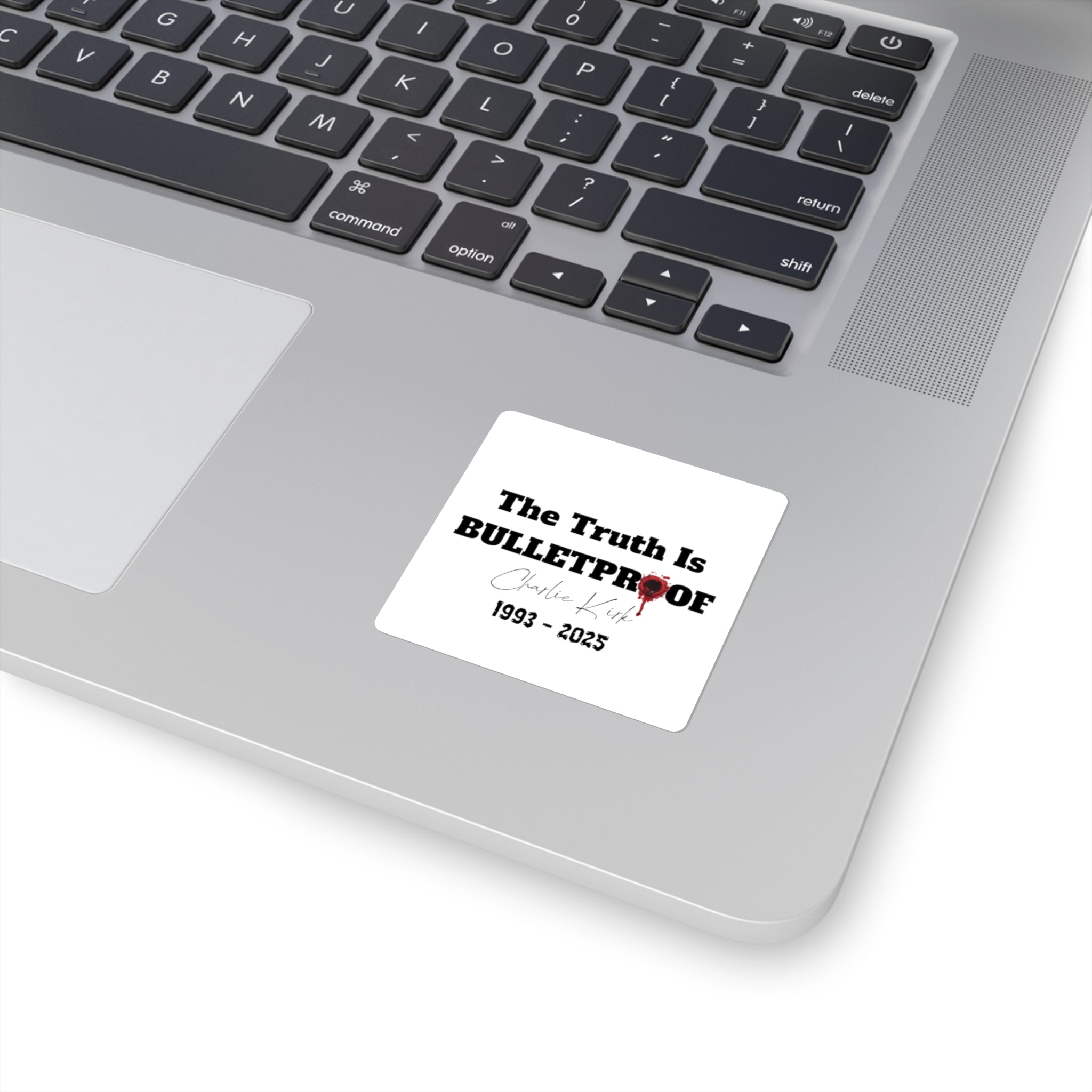 Bulletproof Truth Square Stickers - Motivational Laptop Decals