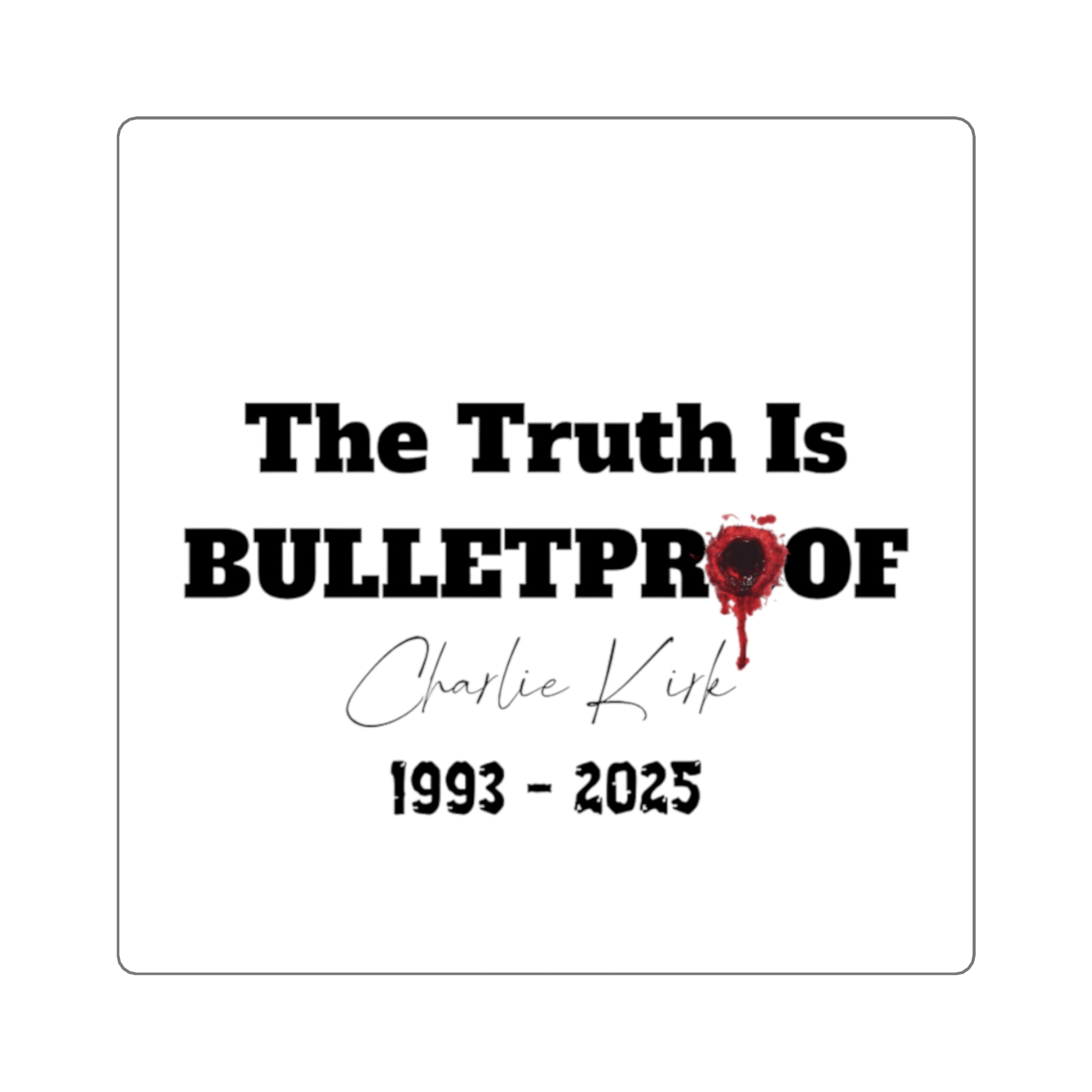 Bulletproof Truth Square Stickers - Motivational Laptop Decals