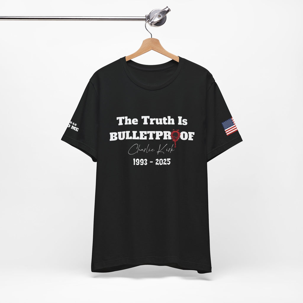 Bulletproof Truth Tee | Unisex Short Sleeve Shirt, Graphic Tee, Military Style, Patriotic Apparel, Gift for Veterans