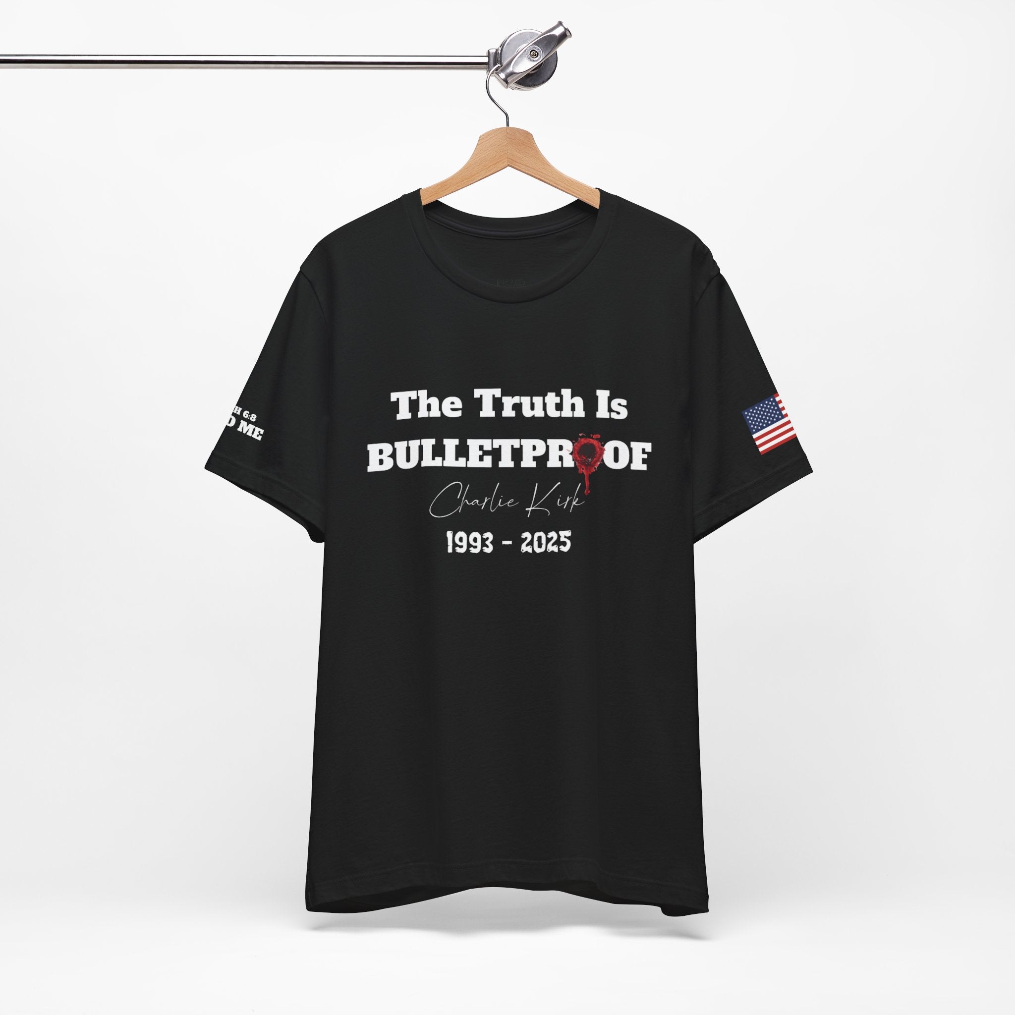 Bulletproof Truth Tee | Unisex Short Sleeve Shirt, Graphic Tee, Military Style, Patriotic Apparel, Gift for Veterans