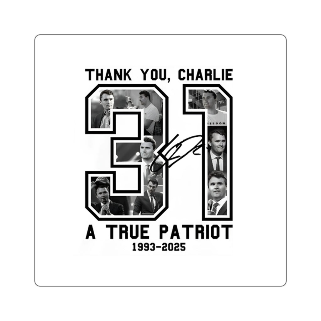 Custom Memorial Square Stickers - Patriotic Tribute Decals