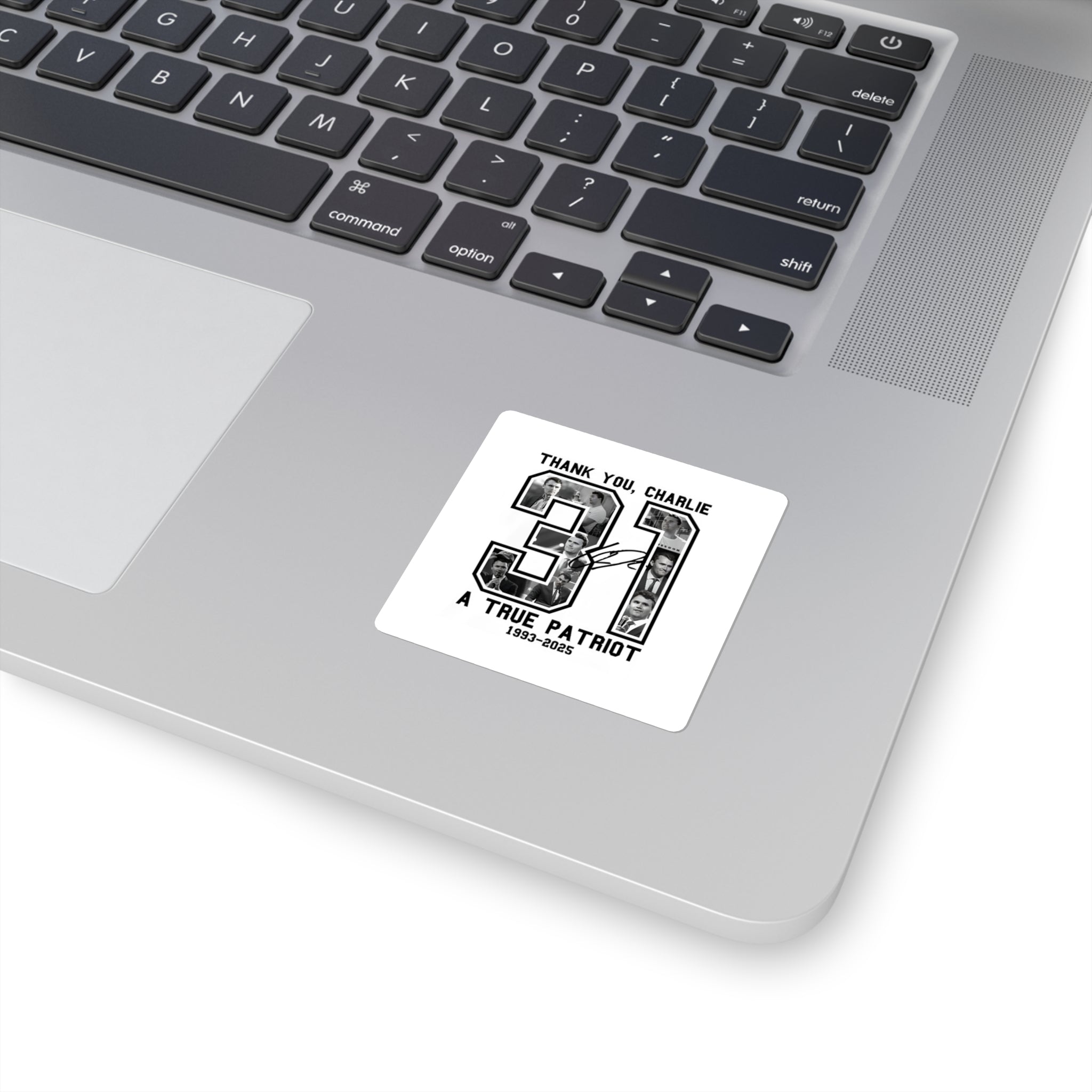 Custom Memorial Square Stickers - Patriotic Tribute Decals