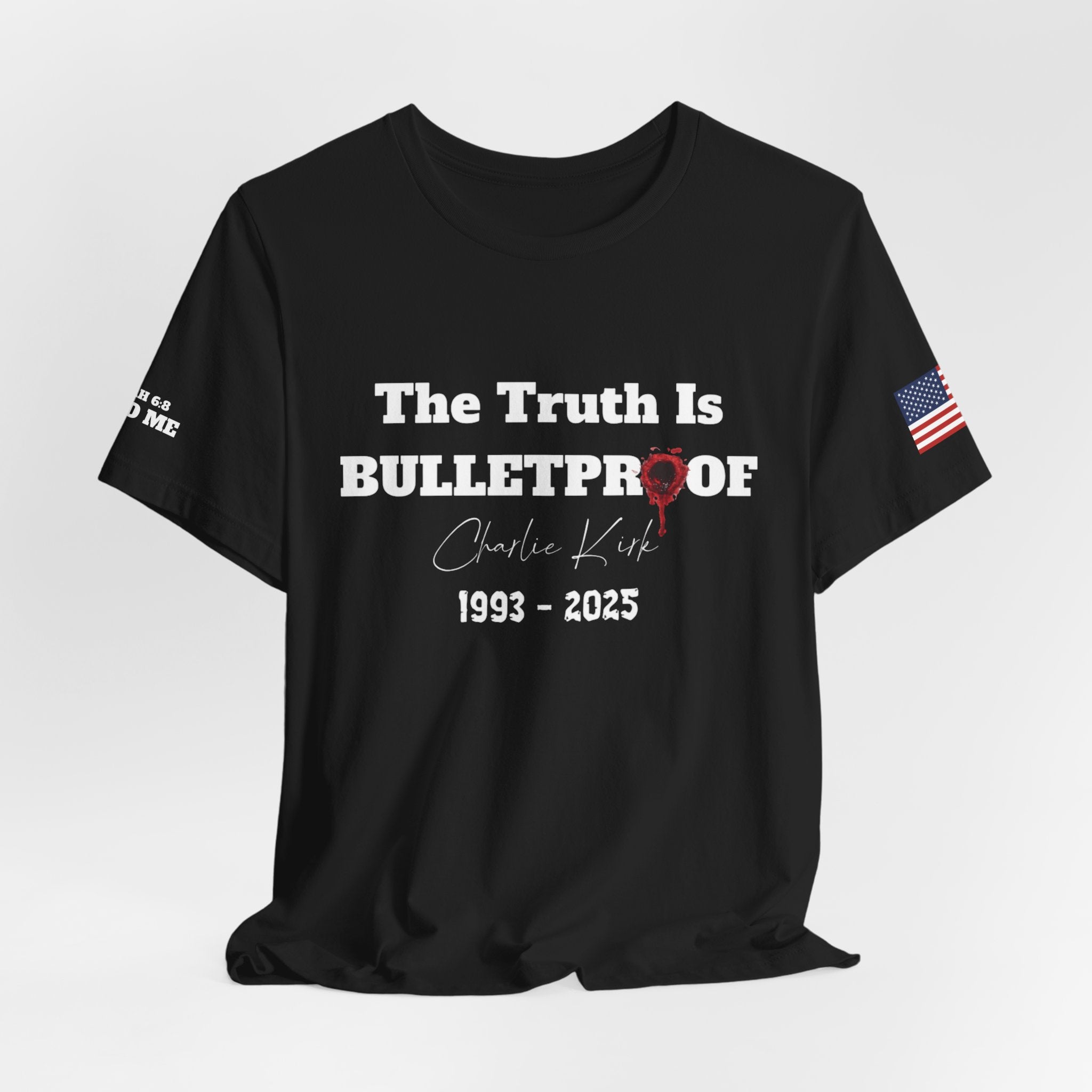 Bulletproof Truth Tee | Unisex Short Sleeve Shirt, Graphic Tee, Military Style, Patriotic Apparel, Gift for Veterans